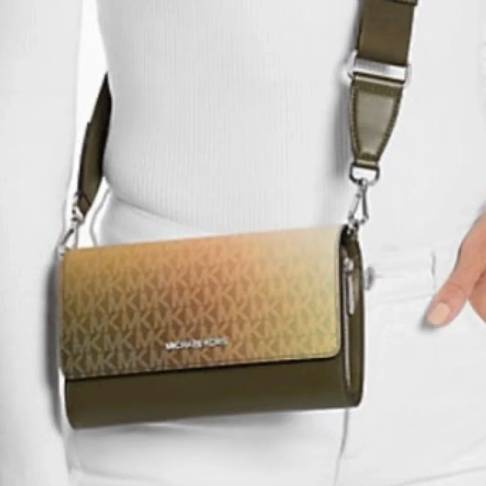 MICHAEL KORS Jet Set Large Ombré Signature Logo Crossbody Bag
Olive Multi 
NWT - Picture 4 of 16
